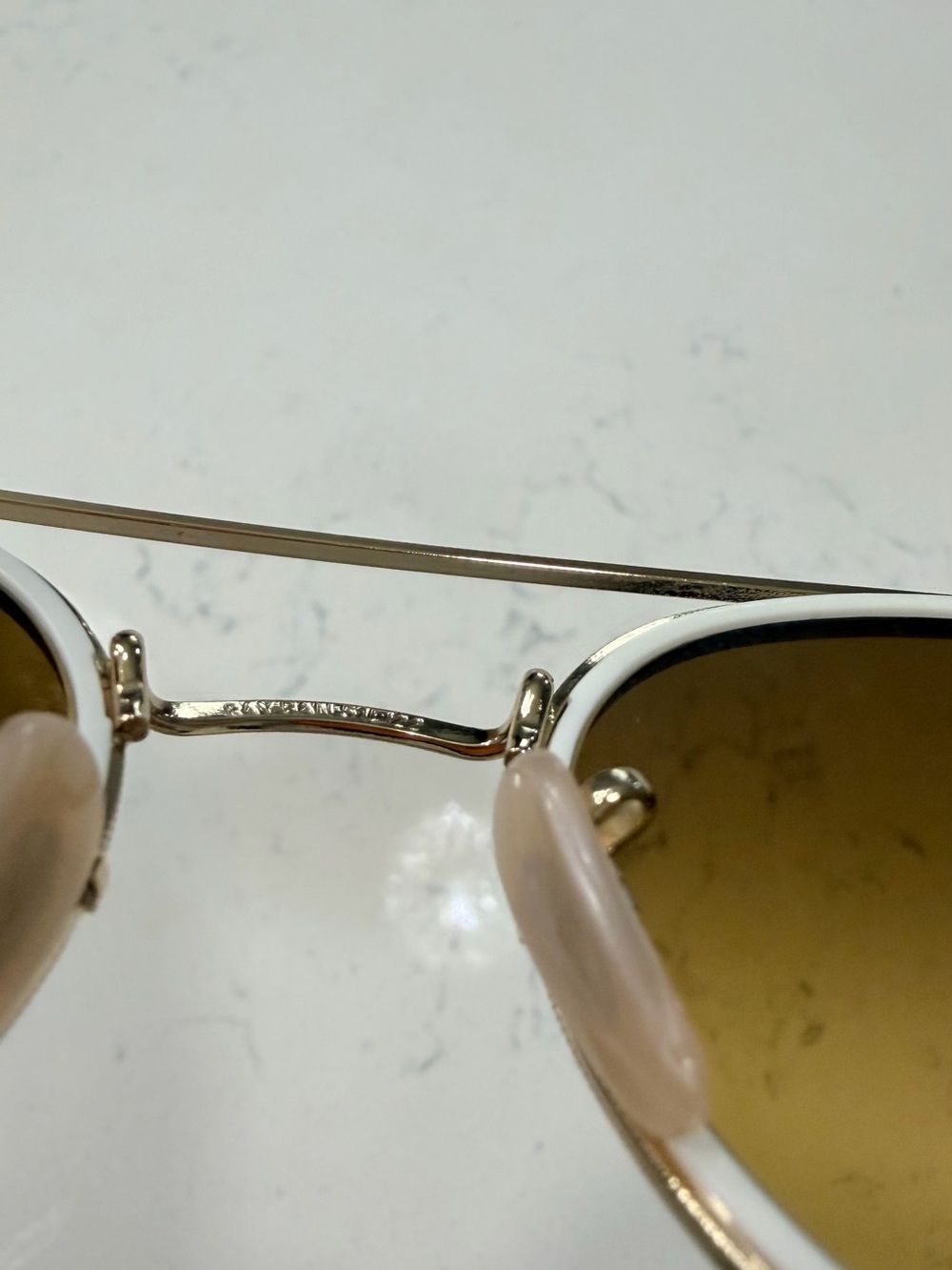 Modern Ray-Ban Gold Metal Eyeglass Temple Arm - Slim Designer Style - Picture 5 of 6